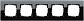 Рамка 5-постовая Gira Esprit C черное стекло 0215505 - фото №1