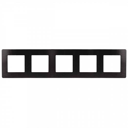 Рамка 5-постовая ЭРА 12 сатин черный 12-5105-06 Б0052544