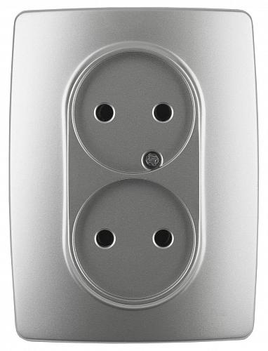 Розетка ЭРА 12 2x2P 16A 250V 12-2107-03 Б0031240
