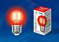 Лампа светодиодная филаментная Uniel E27 5W красная LED-G45-5W/RED/E27 GLA02RD UL-00002986 - фото №2