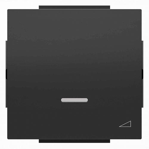 Лицевая панель ABB Sky диммера клавишного чёрный бархат 2CLA856010A1501