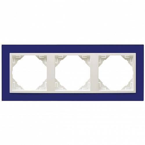 Рамка 3-постовая Efapel Logus 90 Animato синий/лед 90930 TZG