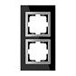 Рамка 2-постовая Mono Electric Style Glass чёрное стекло 107-720000-161 - фото №1