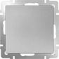 Выключатель Werkel одноклавишный проходной серебряный WL06-SW-1G-2W 4690389053825 - фото №1