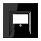 Накладка розетки ТАЕ,моно/стерео-аудиорозетки, комбинированной вставки Jung LS 990 черная LS969TSW - фото №1