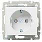 Розетка 2К+3 Legrand Valena 16A 250V с/з со шторками безвинтовой зажим белая 774222 - фото №1