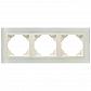 Рамка 3-постовая Efapel Logus 90 Crystal стекло/жемчуг 90930 TCP - фото №1