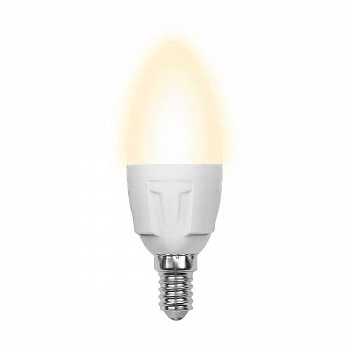 Лампа светодиодная (10214) E14 6W 3000K матовая LED-C37-6W/WW/E14/FR/O