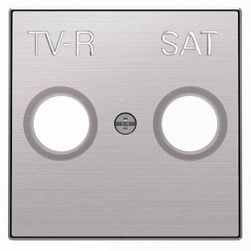 Лицевая панель ABB Sky розетки TV-R-SAT нержавеющая сталь 2CLA855010A1401